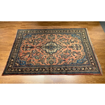 7.2 x 9.11 Vintage Hand Knotted 100% Wool Vegetable Dye Area Rug TR-0049 Montaage Inc. image 3