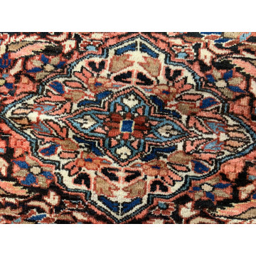 4.2  x 6.2  Vintage Tribal Black/Rust 100% Wool Hand Made Rug Vegetable Dye TR005 Montaage Inc. image 7