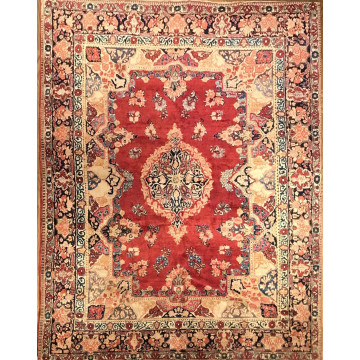 8.8 x 11.9 ft Antique Sarough Hand Knotted 100% Wool Area Rug Vegetable Dyes. TR00511 Montaage Inc. image 1