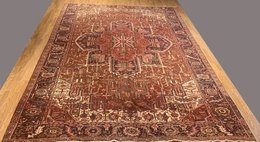 9.3 x 13.5 Antique Fine Hand Knotted 100% Wool Rug TR00515 Montaage Inc. image 1