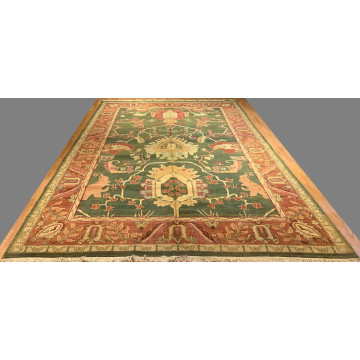 9.8 x 14  Indo Oushak Vegetable dye 100%  Wool Hand Knotted  Rug TR00521 Montaage Inc. image 3