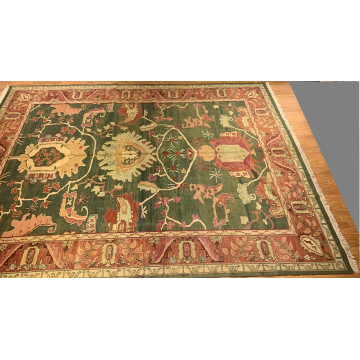 9.8 x 14  Indo Oushak Vegetable dye 100%  Wool Hand Knotted  Rug TR00521 Montaage Inc. image 7
