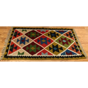 3.3x 5.2 Kilim 100% Wool Hand Knotted Area Rug TR0070 Montaage Inc. image 3