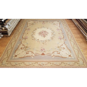 9 x 12 Hand woven French Aubusson Needle point 100% wool Area rug TR0089 Montaage Inc. image 4
