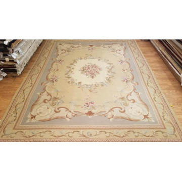 9 x 12 Hand woven French Aubusson Needle point 100% wool Area rug TR0089 Montaage Inc. image 1