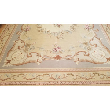 9 x 12 Hand woven French Aubusson Needle point 100% wool Area rug TR0089 Montaage Inc. image 5
