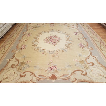 9 x 12 Hand woven French Aubusson Needle point 100% wool Area rug TR0089 Montaage Inc. image 6