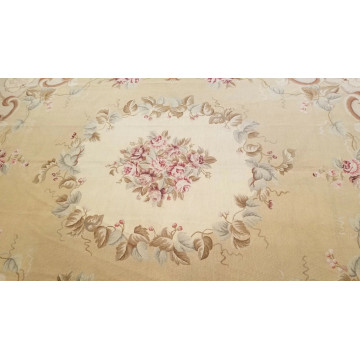 9 x 12 Hand woven French Aubusson Needle point 100% wool Area rug TR0089 Montaage Inc. image 8