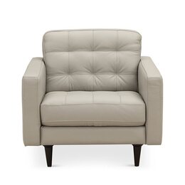 U217 Genuine Italian Leather Chair Taupe Chateau d'Ax U217 Montaage Inc. image 1