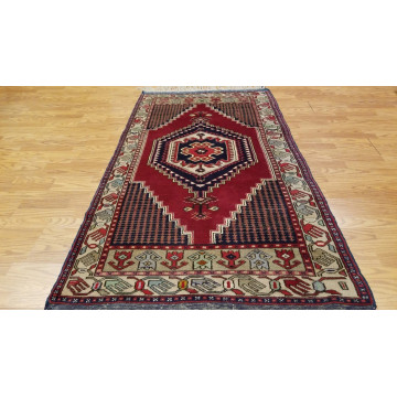 4 x 7 Vintage Tribal Turkish Anatolian Yuruk Hand Knotted Wool Rug 332907939794 Montaage Inc. image 1