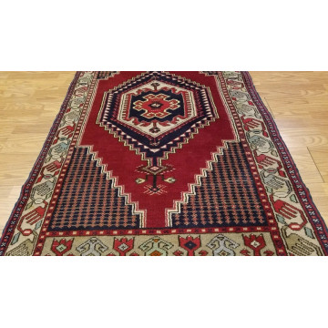 4 x 7 Vintage Tribal Turkish Anatolian Yuruk Hand Knotted Wool Rug 332907939794 Montaage Inc. image 2