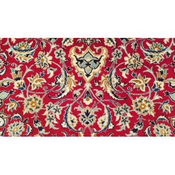 7 x 10 Red & Ivory Naein Wool Hand Knotted Area rug