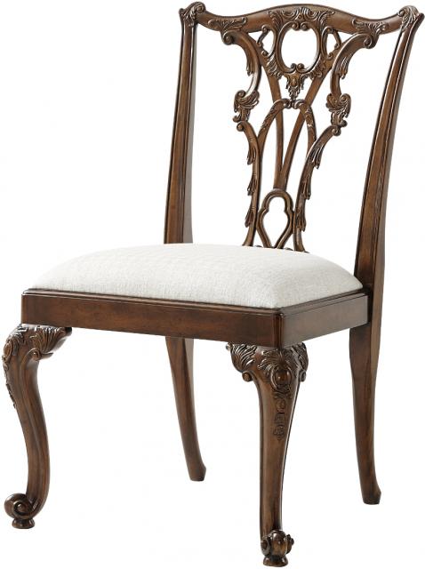 Seated in Rococo Splendour Side Chair 4000-577.1AQP Theodore Alexander